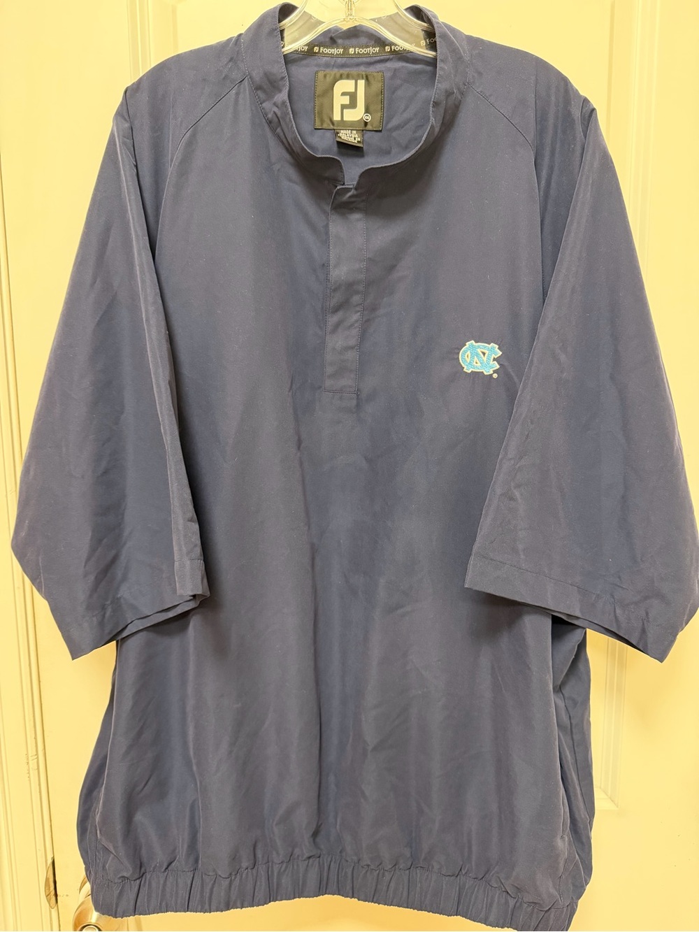 FootJoy Navy Short-Sleeve Golf Pullover with UNC Logo
